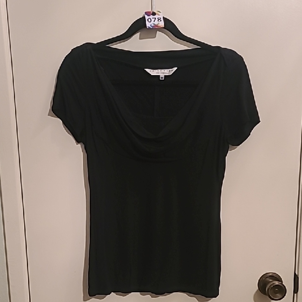 Trina Turk Black Fitted Short Sleeve T-Shirt